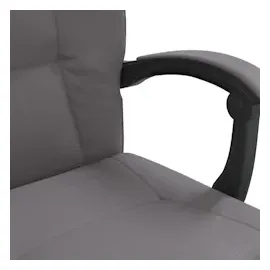 vidaXL Bürostuhl mit Liegefunktion Kunstleder Grau