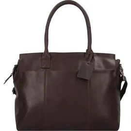 Burkely Vintage Doris Schultertasche Leder 39 cm Laptopfach braun