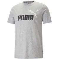 Puma Ess+ 2 Col Logo Kurzarm-T-Shirt Light Gray Heather S