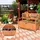 komfotteu Gartenbank 104 x 59 x 90 cm Beige