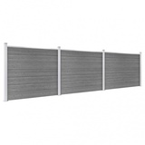 vidaXL WPC Sichtschutzzaun Element Set 526 x 146 cm grau