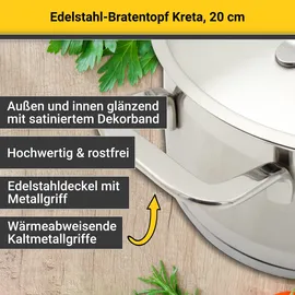 Krüger Kreta Bratentopf 20 cm rund