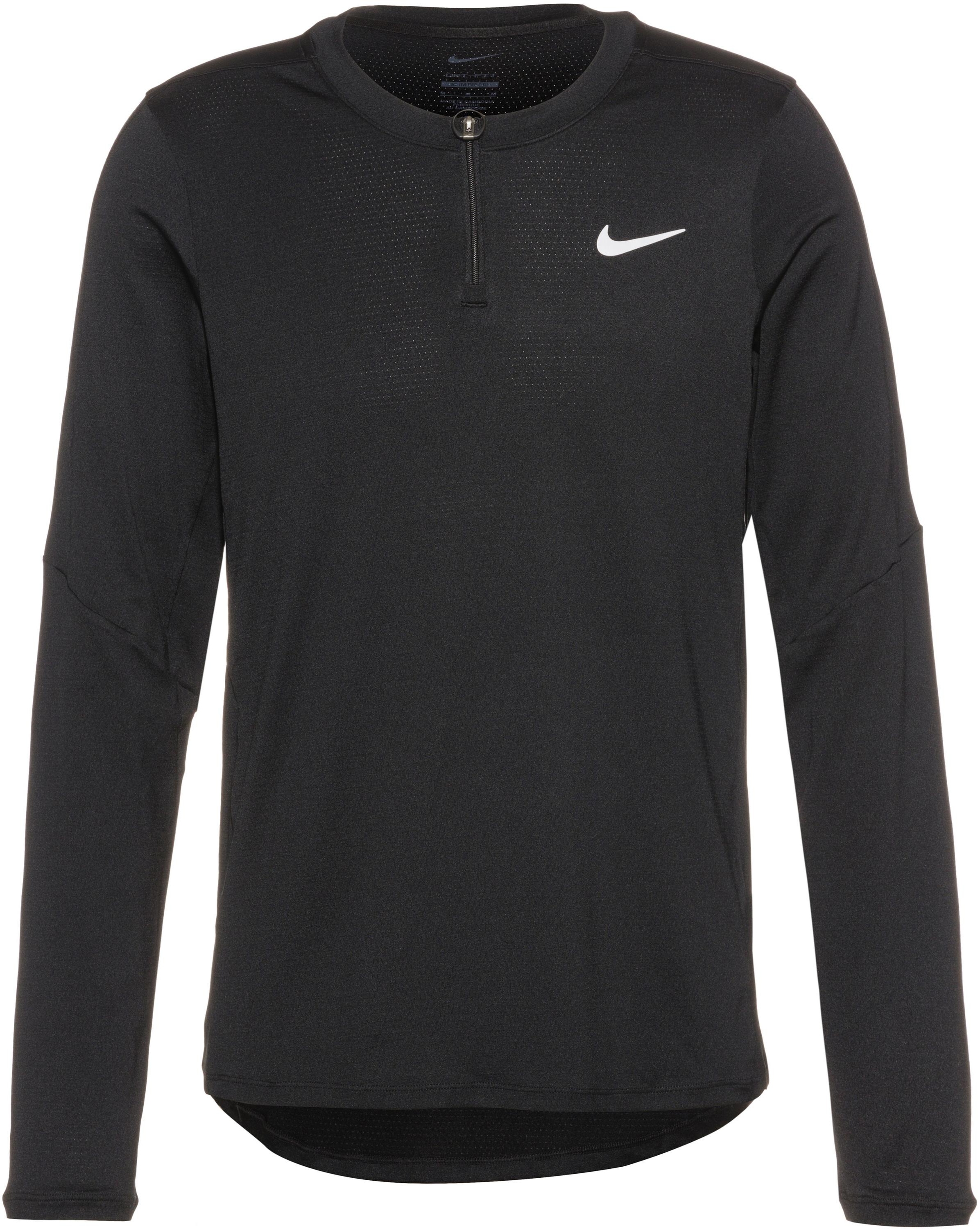 Nike COURT ADVANTAGE Tennisshirt Herren in black-black-white, Größe M - schwarz