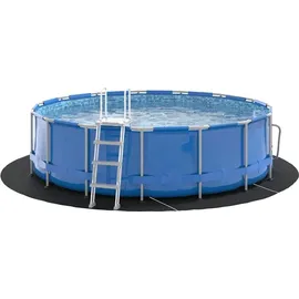 vidaXL Runde Poolabdeckung schwarz Ø 366 cm