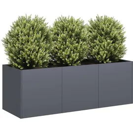 vidaXL Pflanzkübel 120 x 40 x 40 cm Anthrazit