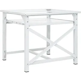 vidaXL Waschmaschinen-Untergestell mit Ausziehbarer Ablage, Weiß, 60 x 56,5 x 53,5 cm