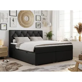 MKS Boxspringbett 160 x 200 cm H4 Schwarz