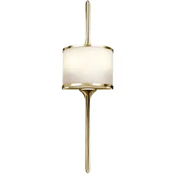 Mona 2-flammige kleine Wandleuchte - Poliertes Messing