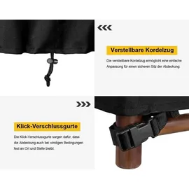 Dokon Abdeckung Gartenmöbel Ø190 x 80 cm Oxford