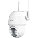 Topcony Überwachungskamera 2K Überwachungskamera Aussen Akku 355°/90° Schwenkbar, Kabellose (Außenbereich, Aussen, 355°/90° Schwenkbar, Kabellose WLAN IP Kamera Outdoor mit Nachtsicht in Farbe, 1-tlg., Personen-/Bewegungserkennung, IP66 Wasserdicht, Cloud-Speicher, mit Alexa) weiß