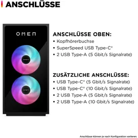 HP OMEN GT16-0075ng Gaming-PC 2023 32 GB RAM 1 TB SSD GeForce RTX 4060 Ti Windows 11