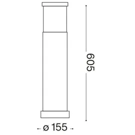 Ideal Lux 163758 Sockelleuchte Tronco 1x60W | e27