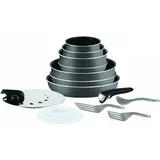 Tefal Topf-Set Ingenio L20488 Topfset 15 tlg, Griff abnehmbar, Töpfeset, Aluminiumguss (Pfanne, Bratpfannen Set, Pfannenset, Wok, Wokpfanne)