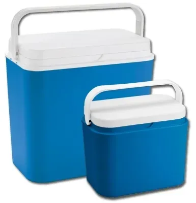 Lex Kühlbox Set 10/24 Liter Eisbox Kühltruhe Gefrierbox mit Henkel blau/weiss : 2er Set