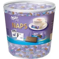 Milka Minischokolade Naps Alpenmilch, Mini-Tafeln, 1kg, 207 Stück