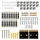 ECD Germany Heizkörperverkleidung MDF Wabenmuster 152x19x82 cm Schwarz