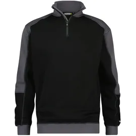 DASSY Sweatshirt Zweifarbig Schwarz/Zementgrau L