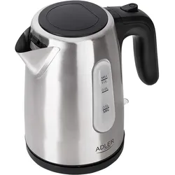 Adler AD 1273 Mini-Wasserkocher in Silber, 1 Liter, 1200 Watt, aus Edelstahl für Reisen