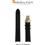 Hamilton Leder Khaki Navy Band-set Leder-schwarz-18/16 H690.773.106 - schwarz