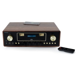 Thomson Bluetooth MIC256IDABBT USB MP3 Qi-Charger DAB+ Holz braun TH380262 Kompaktanlage