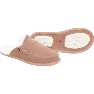 Vanuba Abby Lammfell Pantoletten Damen Schuhe - Badelatschen Damen Hausschuhe - Leder Wolle Pantoffeln Damen - Bequeme Schuhe Damen Lammfell-Haussc... - 37 EU, Beige/Weiss