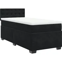 VidaXL Boxspringbett mit Matratze Schwarz 80x200 cm Samt