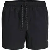 JACK & JONES Badeshorts JPSTMAUI JJSWIM Solid Schwarz S
