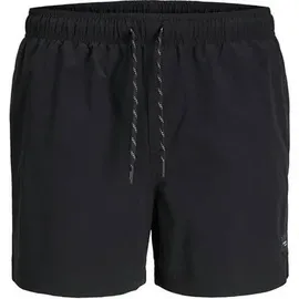 JACK & JONES Badeshorts JPSTMAUI JJSWIM Solid Schwarz S