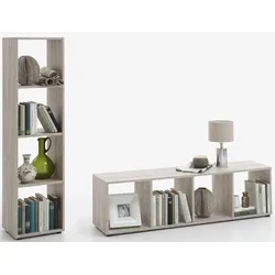 Mehrzweckregal FMD "Mega 4", braun (sandeichefarben), Regale