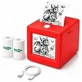 Kiddotronic, Mini KI Stickerdrucker für Kinder – Tragbarer Bluetooth-Thermodrucker mit KI-Sprachfunktion, Tintenloser Stickerdrucker für DIY, Basteln & kreative Projekte, Geschenk ab 3 Jahren