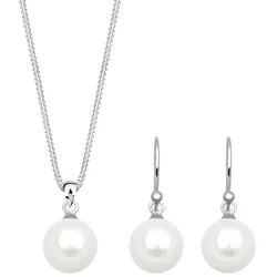 Elli Muschelkernperle 925 Sterling Silber Geschenkidee silberfarben Damen 