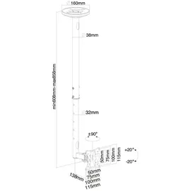 NeoMounts FPMA-C050 10-30" silber