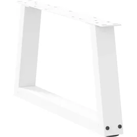 vidaXL Couchtischbeine V-Form 2 Stück Weiß 50x(30-31,3) cm Stahl