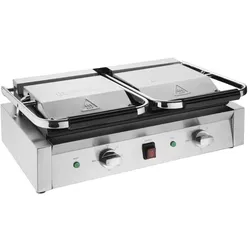 Gastronoble Buffalo Bistro Doppelkontakt-Grill | 2,9 kW | Flache & gerippte obere Platten