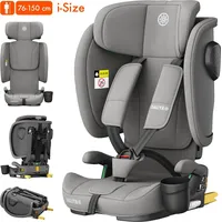 Daliya® JOYMAX i-Size Kindersitz, ISOFIX, Top Tether mit Warnmelder, für Kinder 76-150 cm, ab 15 Monaten, 9-36 kg, Autokindersitz | Grau - Grau