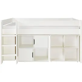 otto home Hochbett ROBIN 90 x 200 cm Kiefer massiv lackiert weiß