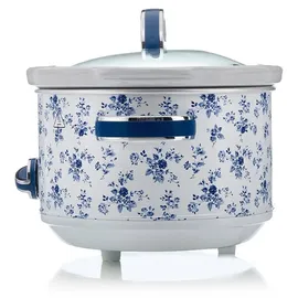 VQ Laura Ashley 3,5L Schongarer – Keramiktopf mit 3 Stufen - Blau/Bunt/Weiß