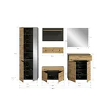 MID.YOU Garderobenkombination CANU - B/H/T: ca. 255,00x190,00x37,00