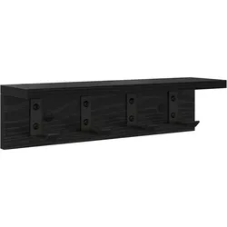 vidaXL Wandmontierter Kleiderständer mit Regal Wandmontiert Schwarze Eiche