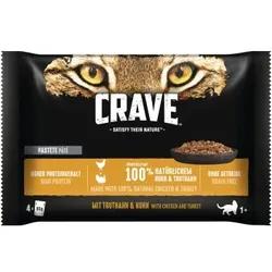 CRAVE Multipack Huhn und Truthahn 88x85 g