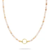 TAMARIS Charm-Kette Schmuck Geschenk Edelstahl Gold/Beige/Weiß