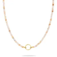 TAMARIS Charm-Kette Schmuck Geschenk Edelstahl Gold/Beige/Weiß