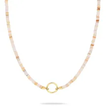 TAMARIS Charm-Kette Schmuck Geschenk Edelstahl Gold/Beige/Weiß