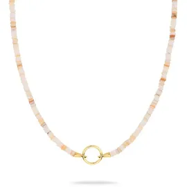 TAMARIS Charm-Kette Schmuck Geschenk Edelstahl Gold/Beige/Weiß