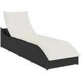 vidaXL Klappliege 58 x 58 x 25 cm Schwarz