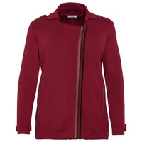 Strickjacke im Bikerstyle - rot - 52/54