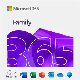 Microsoft 365 Family (Office-Apps inkl. Copilot-KI und 6 TB Cloudspeicher) ESD + PKC