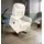 sit&more TV-Sessel Morten Kunstleder 76 x 111 x 78 cm Beige mit Motor und Aufstehhilfe