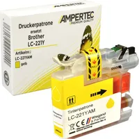Ampertec Kompatible Tinte ersetzt Brother LC-221Y yellow