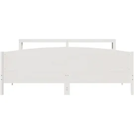 vidaXL Massivholzbett 180 x 200 cm Weiß
